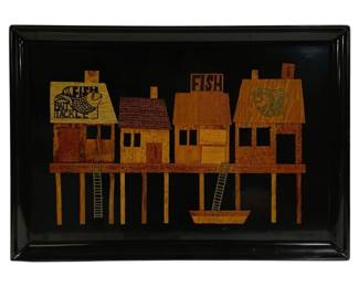 5144 - Couroc Serving Tray - 12.5 x 18