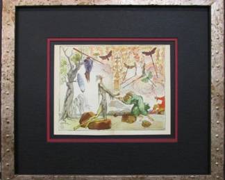 9112 - Original 1946 Don Quixote A La Mancha (Description): llustration by Salvador Dali 18 X 15.5