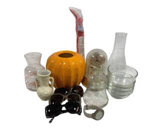 6413 - Lot of Assorted Items - Glass, Watch & More (Description): Used as is electric/electronic/mechanical item. No guarantee all components, untested.