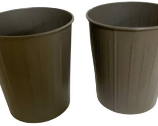 8227 - 2 Metal Waste Bins by "The Whitt Co." (Description): 12.5 x 11