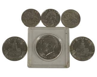 4120 - 3 Bicentennial Half & 3 Bicentennial Quarters