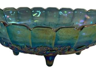 4893 - Indiana Harvest Carnival Glass Bowl (Description): 5 x 12 x 9