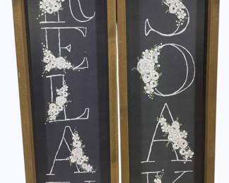 3157 - Pair Bathroom Wall Art 24 x 8