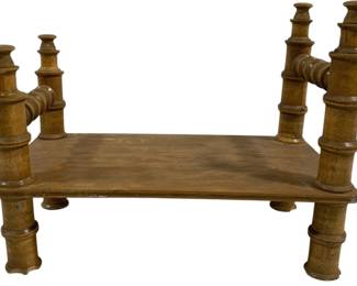 5076 - Wooden Doll Bed - 14 x 11 x 8.5