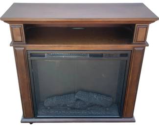 6434 - Electric Fireplace Console - 30.5 x 31.5 x 12 (Description): Used as is electric/electronic/mechanical item. No guarantee all components, untested