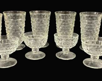 5422 - 10pc Whitehall Sherbets & Tumblers (Description): 3.25", 6" Tall