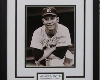 9095 - Mickey Mantle print (Description): 15.5 X 18.5