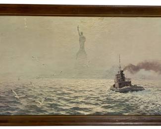 8212 - Framed Nautical Wall Art - 28 x 44.5