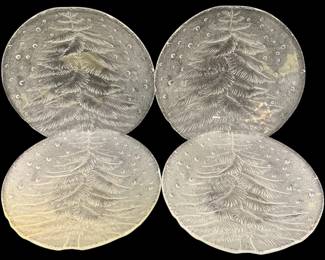 6596 - Holiday Glass Plates - 8.5" Round