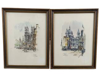 6518 - 2 Framed Prints - 17.5 x 13.5