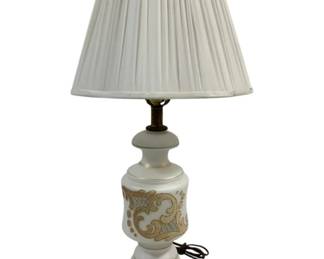 5266 - Vintage Glass Bass Table Lamp - 26" Tall (Description): working condition, used as is electric/electronic/mechanical item. No guarantee all components present