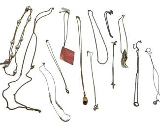 8045 - Lot of Assorted Women's Gold Tone Necklaces