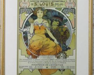 9025 - St. Louis Worlds Fair Tour by Alphonse Mucha (Description): 19 X 24