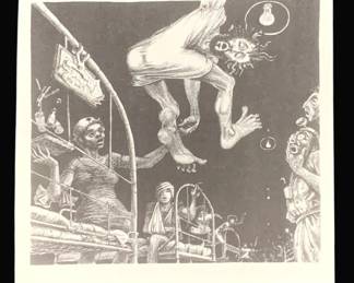 5703 - 1973 Klaus Voorman Print - 10.75 x 11.25