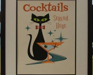 9013 - Cocktail MCM Cat (Description): 17.5 X 20