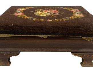 5670 - Empire Needlepoint Stool - 16 x 13 x 8