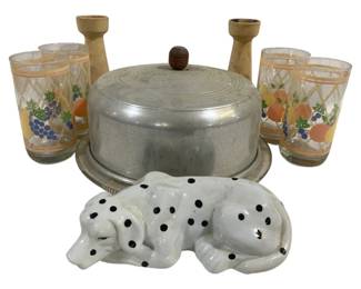 6412 - Lot of Assorted Items - Cups, Cake Plate & More