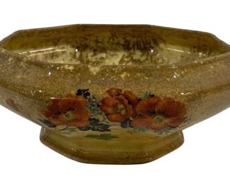 5028 - Antique Floral Dish - 11 x 8.5 x 4