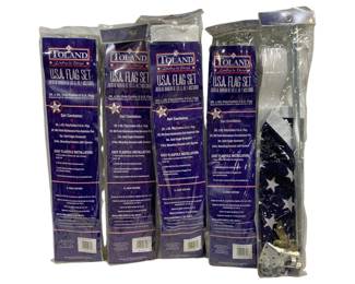 6532 - 5 U.S.A. Flag Sets in package