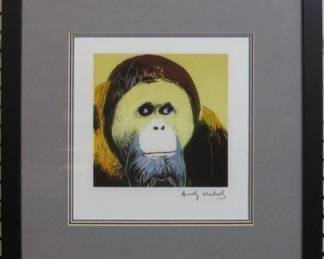 9119 - Orangutan print by Andy Warhol (Description): 16.5 X 17