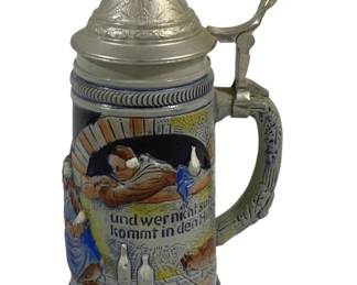 4300 - German Beer Stein - 9.5" Tall