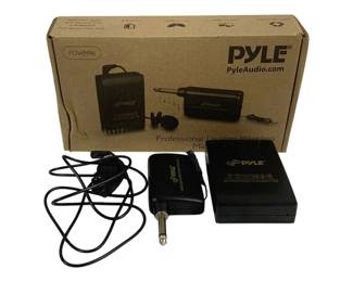 4508 - Pyle Wireless Microphone System in Box (Description): Used as is electric/electronic/mechanical item. No guarantee all components, untested.