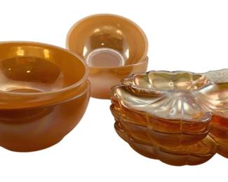 7004 - Lot of Marigold Carnival Glass Items
