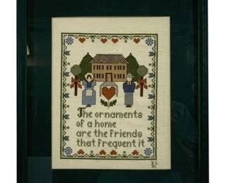 5142 - Framed Needlepoint - 11.5 x 14.5