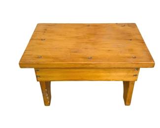 4756 - Wood Foot Stool - 9 x 14 x 13