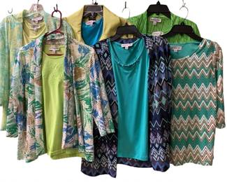 8007 - 5 Southern Lady Dress Shirts - Size PXL-XL (Description): Most have Seperate Tank Tops Underneath