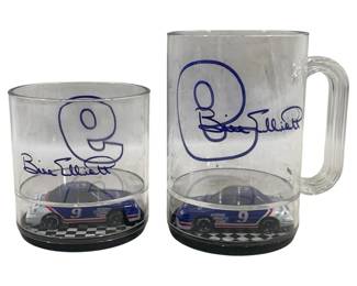 5987 - 2 Bill Elliots Mugs/Cups - 4", 5.25" Tall