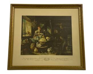 6405 - Framed "An Alchemist in His Study" Print (Description): 19.5 x 17.5