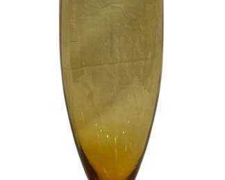4848 - Empoli Italian Art Glass 17" Amber Vase