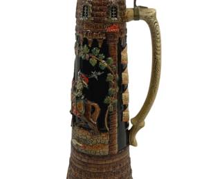 4392 - Large German Beer Stein - 25" Tall (Description): As Is/Broken
