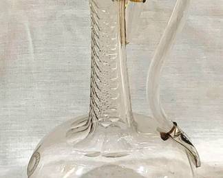 5232 - Glass Decanter, as is, - 10.5" Tall