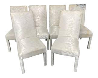 4789 - 6 Upholstered Dining Chairs - 38 x 19 x 20 (Description): 1 with Stain