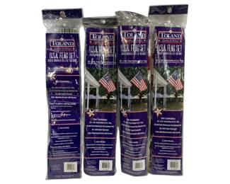 6528 - 4 U.S.A. Flag Sets - in package