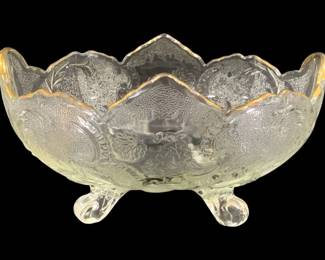 6609 - Footed Glass Bowl - 10 x 5.25 x 6
