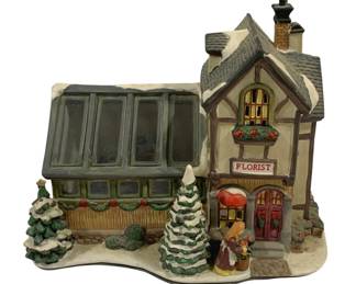 4344 - Lighted Florist Building - 10 x 6 x 9 (Description): Used as is electric/electronic/mechanical item. No guarantee all components, untested.