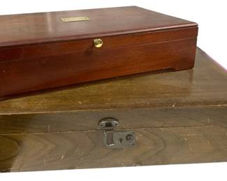 6421 - 2 Sterling Flatware Storage Boxes