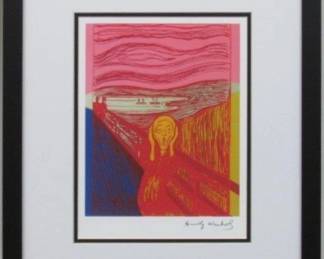 9076 - Scream Print Plate Sign by Andy Warhol (Description): 16 X 18.5