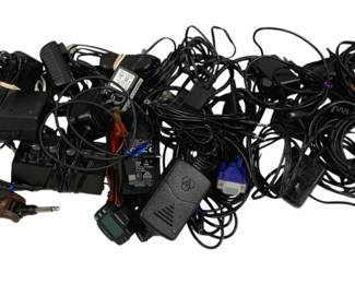 4489 - Lot of Assorted Electrical Cords/Cables (Description): Used as is electric/electronic/mechanical item. No guarantee all components, untested.