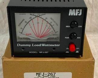 4564 - MFJ Dummy Load Wattmeter w/ Box (Description): Used as is electric/electronic/mechanical item. No guarantee all components, untested.