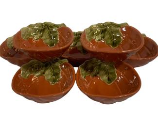 6576 - 7 Better Home Pummkin Bowls - 6" Round