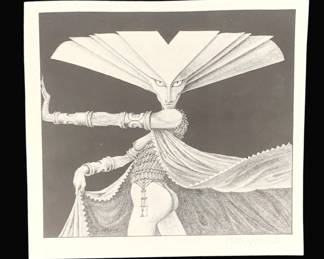 5710 - 1973 Klaus Voorman Print - 10.75 x 11.25