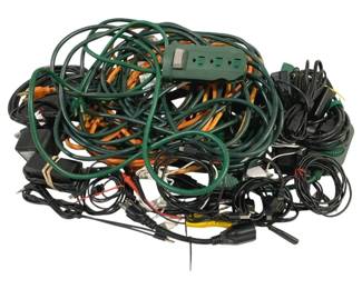 4576 - Lot of Assorted Elctrical Cords/Cables (Description): Used as is electric/electronic/mechanical item. No guarantee all components, untested.