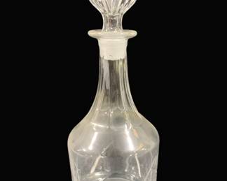 5632 - Vintage Glass Decanter - 12.5" Tall