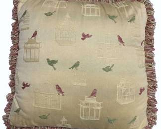 2301 - Decorative Pillow w/ Birds
