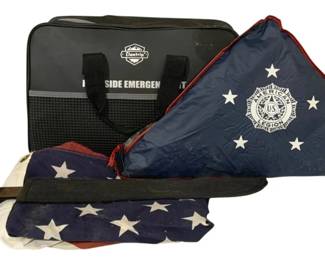 7018 - Lot of Flags & Emergency Kit