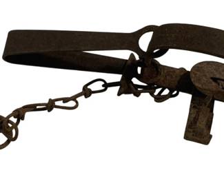5196 - Antique Metal Animal Trap - 9.5 x 4 x 4